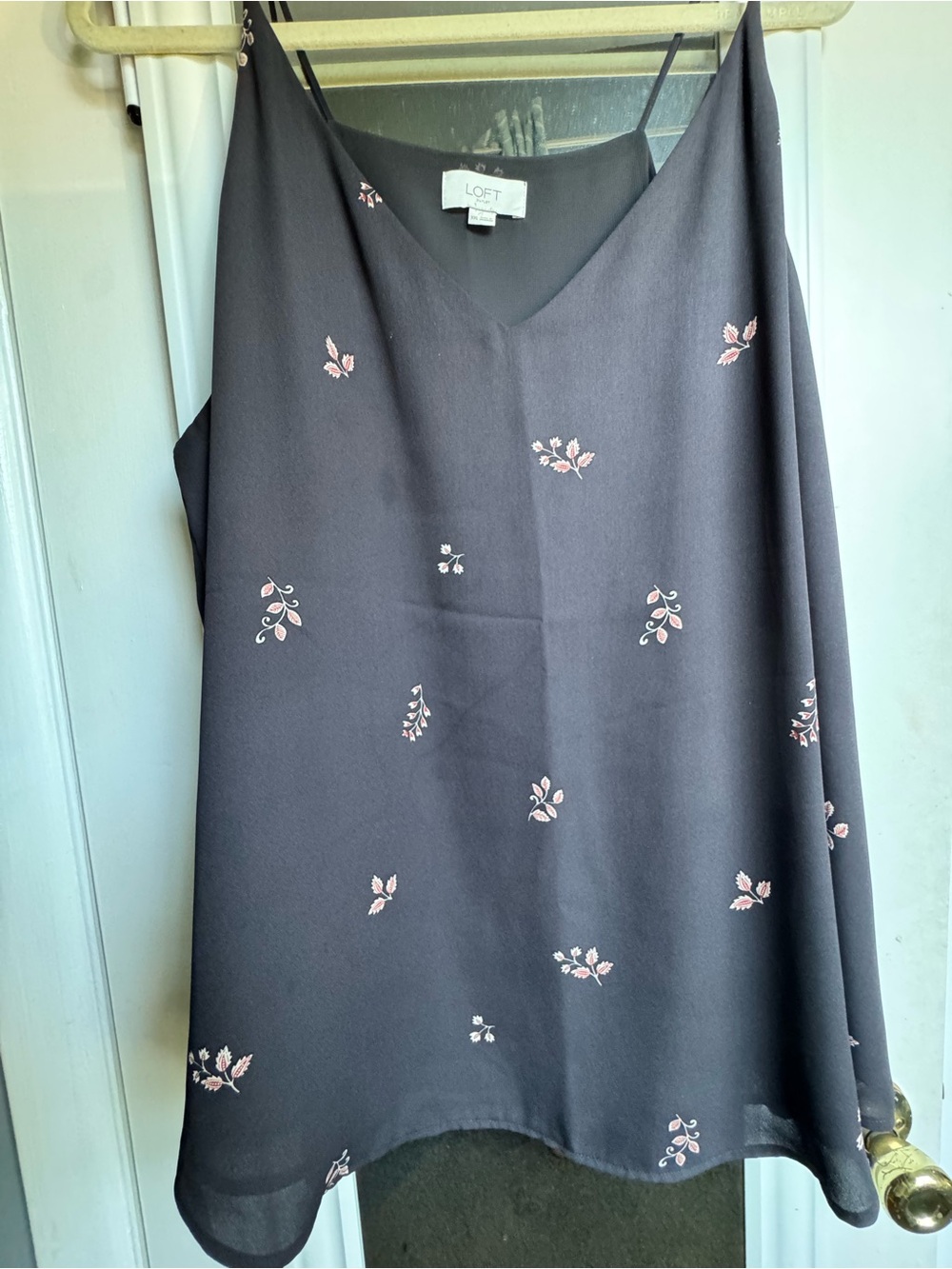LOFT gray Camisole with floral print